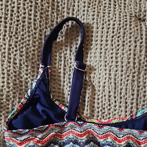 Mossimo Bikini Set Size M Colorful Tribal Print Tie Side Bottoms - Picture 6 of 8
